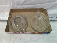 VINTAGE GLASS HAND JUICERS