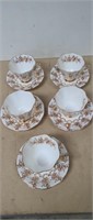 5- Bone China Cups & Saucers.