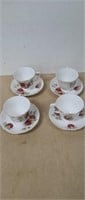 4- Bone China Cups and Saucers.