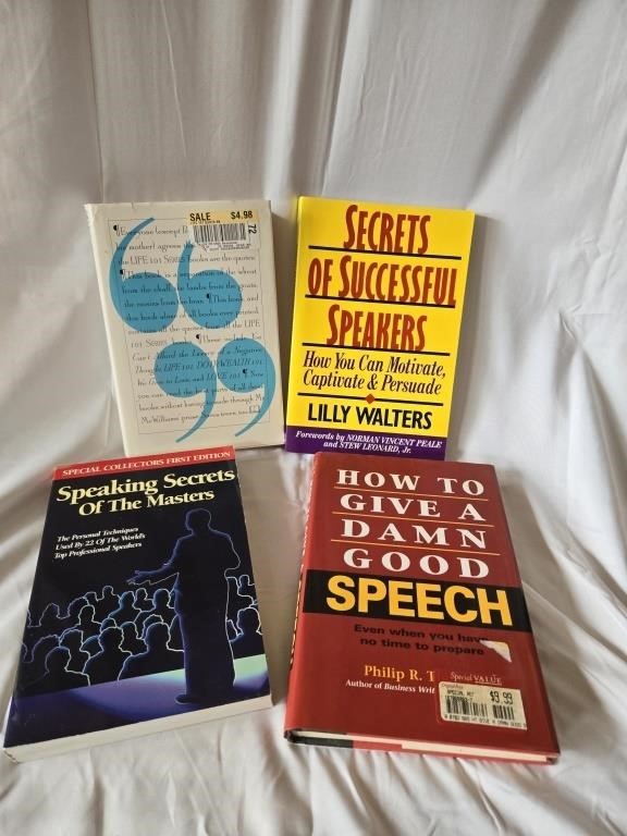 (Set of 4) Public Speaking Books