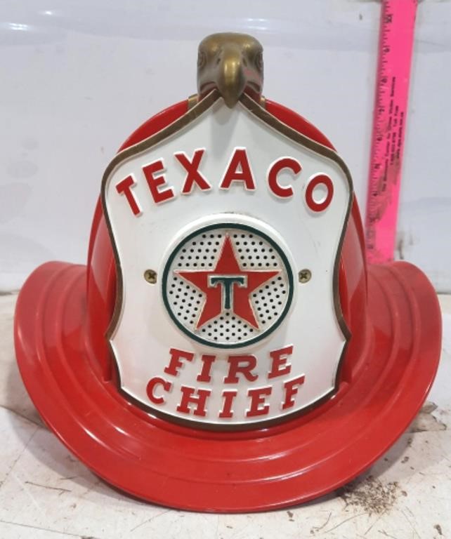 1960's Texaco Fire Cheif Helmet w/ Microphone