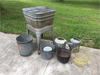 Group Lot of Galvanized Buckets, Etc.