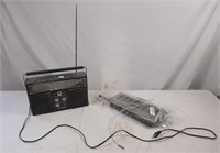 Realistic radio and a stainless steel rotisserie