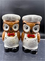 Vintage Chef Owl Salt And Pepper Shakers