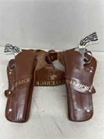 Maverick gun holster with fanner guns