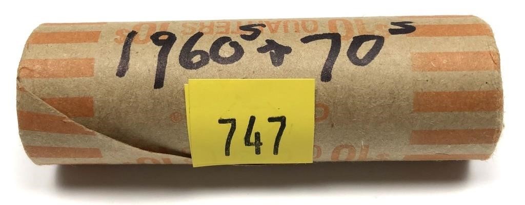Roll of quarters, 1960-S-1970-S