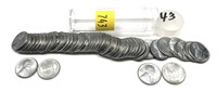Roll of 1943 Lincoln cents, Unc.