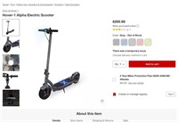 B3267  Hover-1 Alpha Electric Scooter - Gray