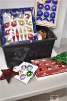 Tote Of Christmas Decorations