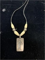 NECKLACE W/ STERLING KOKOPELLI 1.25 “ PENDANT