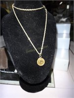 14Kt Chain W/Gold Coin