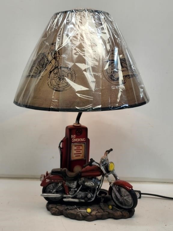 Motorcycle Gas Pump Table Lamp