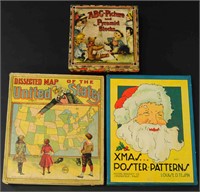 BOXED GERMAN PICTURE BLOCKS & MILTON BRADLEY GAMES