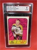 1967-68 Topps Glen Sather RC Graded Hockey Card