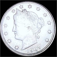 1907 Liberty Victory Nickel LIGHTLY CIRCULATED