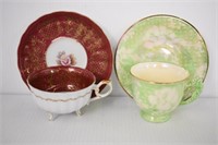 2 TEACUPS & SAUCERS - ROYAL WINTON - STAFFORDSHIRE