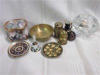 Lot of Misc. Porcelain, Brass and Glass Items