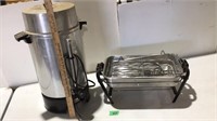 Coffee percolator & electric grill
