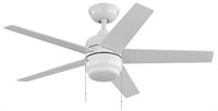 Mena 44in White Ceiling Fan Reversible Blades