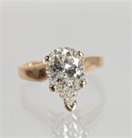 2.75 Carat Diamond & 14kt Gold Ring
