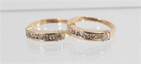 Two 14kt Gold & Diamond Channel Set Bands