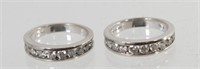 Two 14kt Gold & Diamond Channel Set Bands