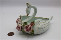 Vintage/Antique Hand painted Porcelain Swan