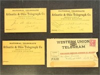 US 1860s Telegraphs, 3 Atlantic and Ohio company e