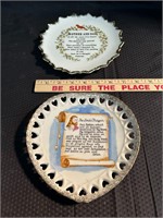 Mother and Dad and Lords Prayer Plates