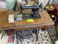 SINGER VINTAGE PEDAL SEWING MACHINE, CONVERTED TO