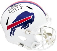 Jim Kelly Autographed  White  Helmet Beckett BAS