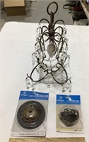 Light fixture w/ceiling canopy kit & chain