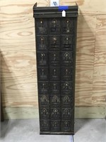 13x48x11 Vintage PO Box Cabinet