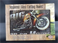 Textured glass kitchen cutting board new, 12" x 16