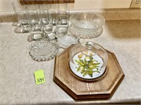 Glassware & Cheese Plate