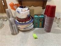 Paper Plates, Plastic Utensils & Cups