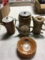 day cookie jar, fire king, coffee server an more
