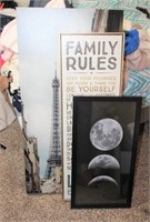 Wall Art-1 Framed "Family Rules"