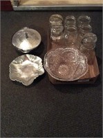 Hand wrought serving dishes MARKED ball and mason