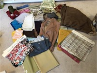 Large assortment of fabric and vinyl