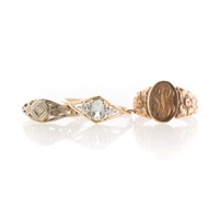 A Trio of Gold Baby Rings