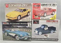 Model Car Kits - Corvettes, '52 Chevy - Sealed