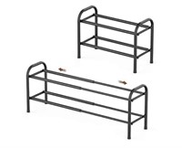 2 Tiers No Needed Stackable Expandable Shoe Rack