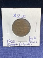1928 half penny Great Britain