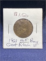 1921 half penny Great Britain