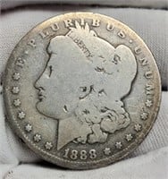 1888-O Vam Hot Lips Morgan Silver Dollar