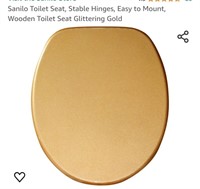 Gold Toilet Seat, Stable Hinges, Easy to Mount,