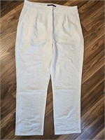 Women's NEW Size 14 White Career Pants Wide LEg