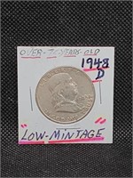 1948 D Franklin Half Dollar