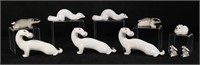 10 Lomonosov Russian Porcelain Animal Figurines